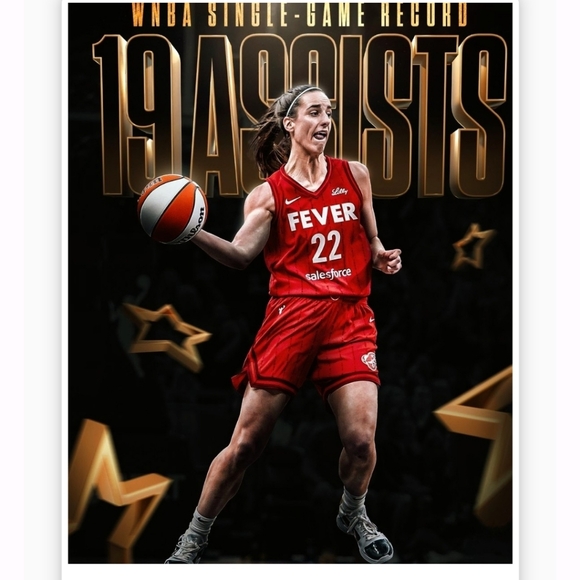 CAITLIN CLARK SINGLE GAME RECORD 8.5x11 ULTRA PREMIUM GLOSSY BASKETBALL POSTER! - Picture 2 of 4